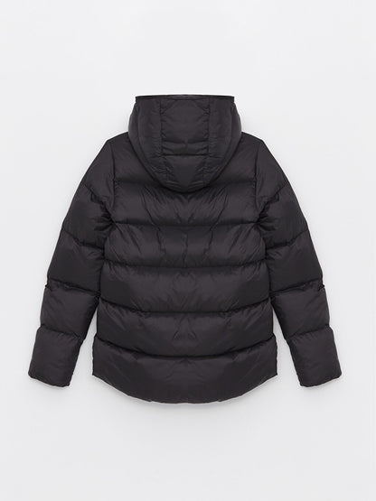 Women's Hooded Plain Puffer Coat