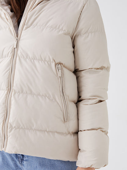 Women's Hooded Plain Puffer Coat