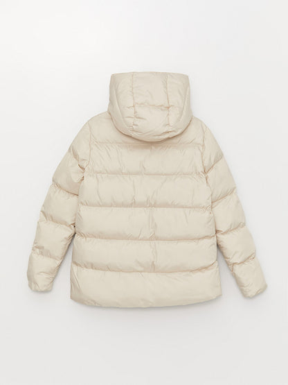 Women's Hooded Plain Puffer Coat