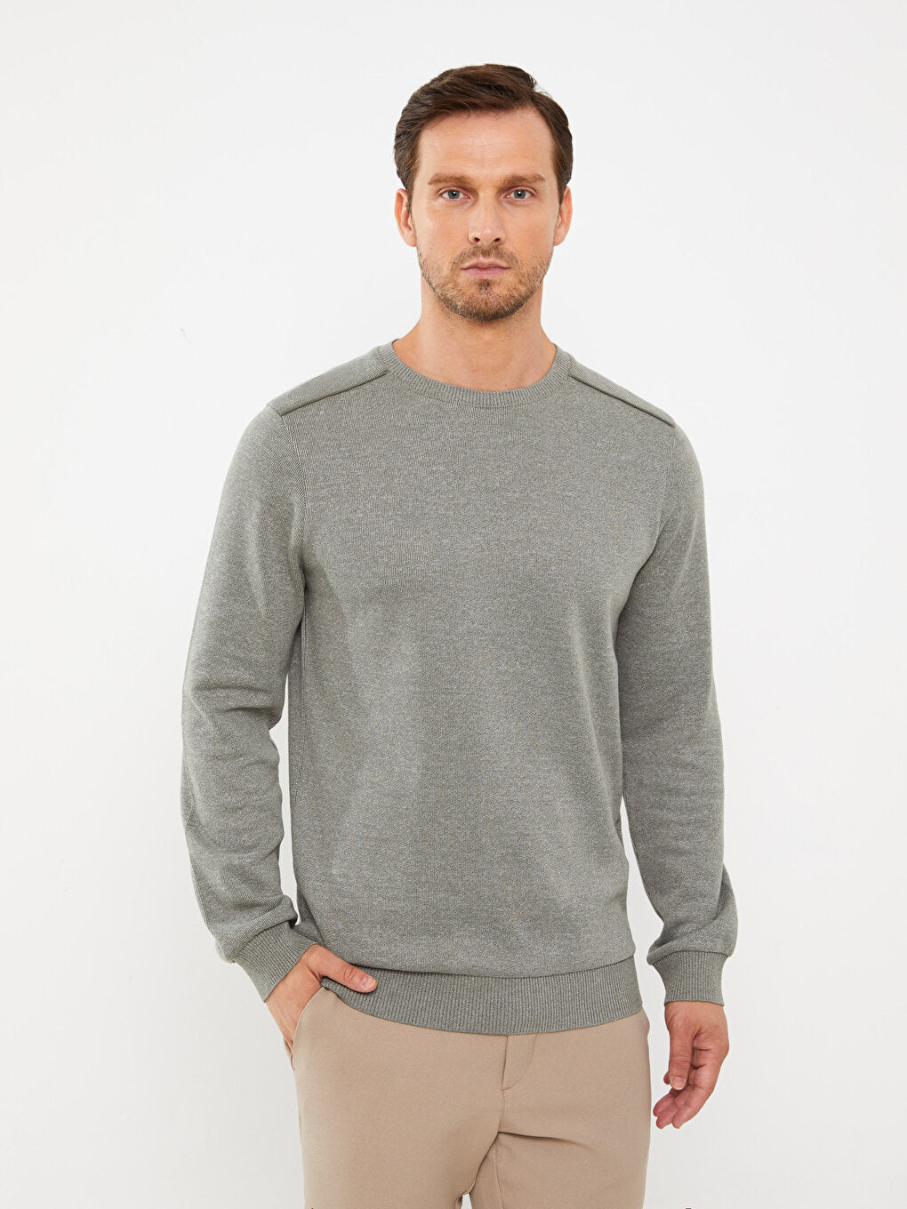 Crew Neck Long Sleeve Men's Sweatshirt