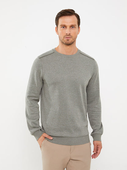 Crew Neck Long Sleeve Men's Sweatshirt