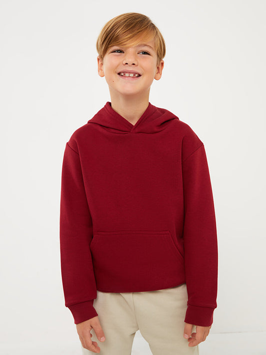 Basic Long Sleeve Boys Hoodie