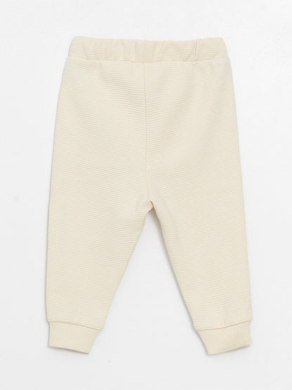 Basic Baby Boy Trousers with Elastic Waist, 2-Piece