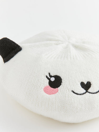 Cat Embroidered Girl's Painter Hat