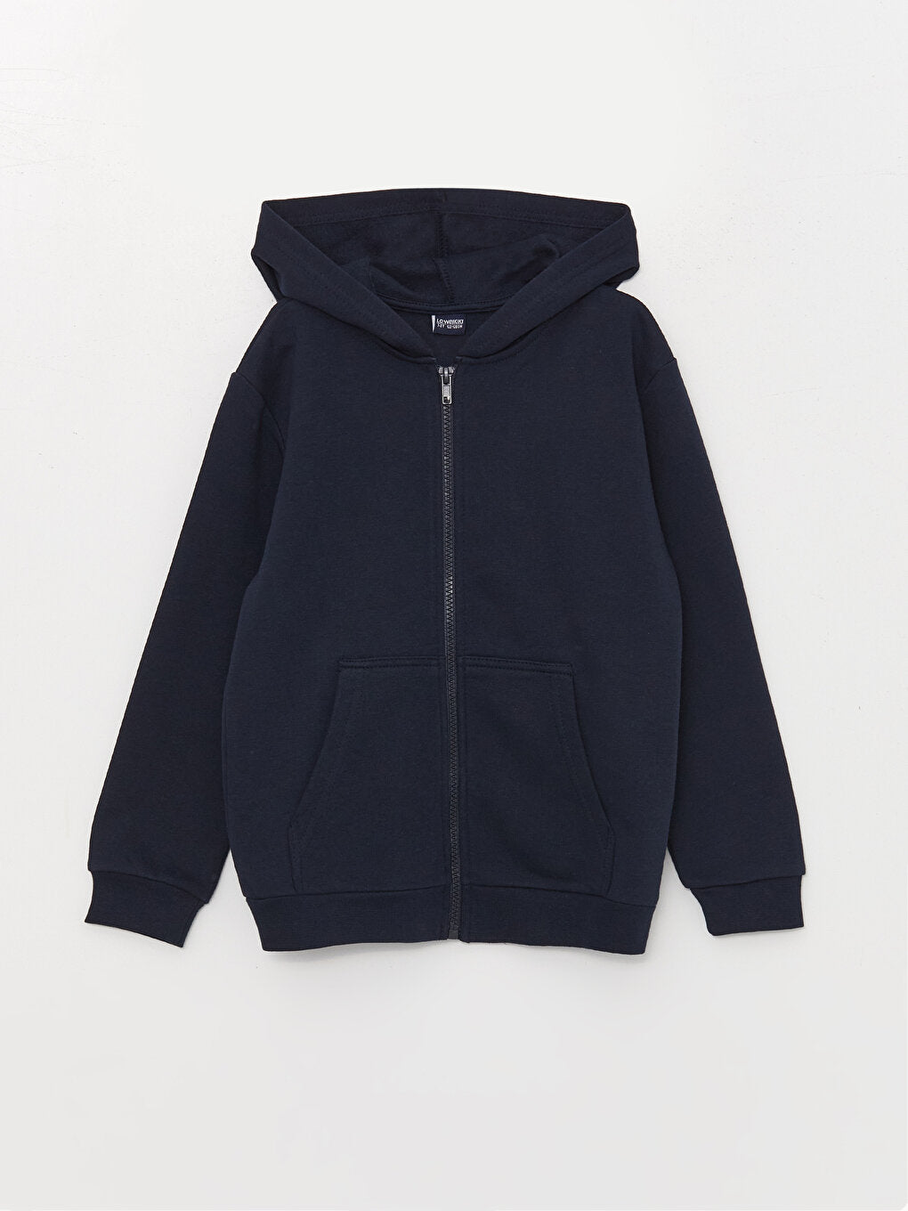 Hooded Basic Long Sleeve Boy's Zipper Sweatshirt