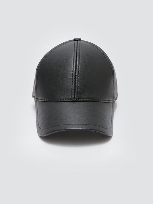 Leather Look Men's Cap Hat