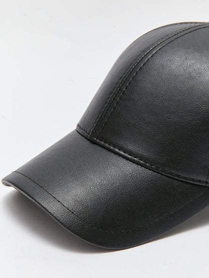 Leather Look Men's Cap Hat