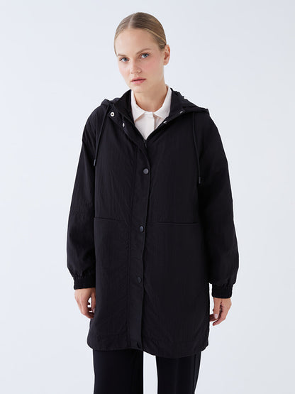 Women's Hooded Plain Raincoat