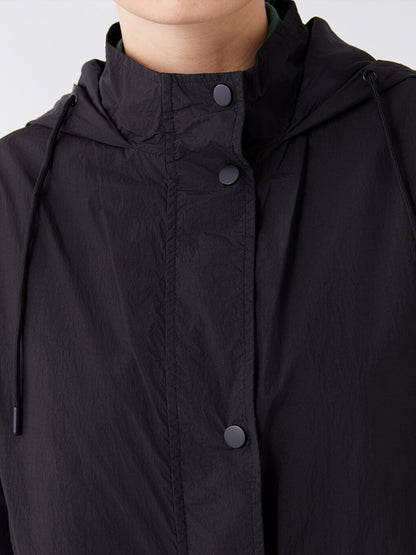 Women's Hooded Plain Raincoat