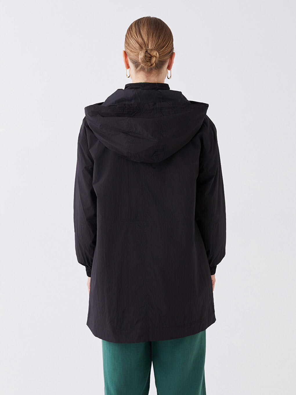 Women's Hooded Plain Raincoat