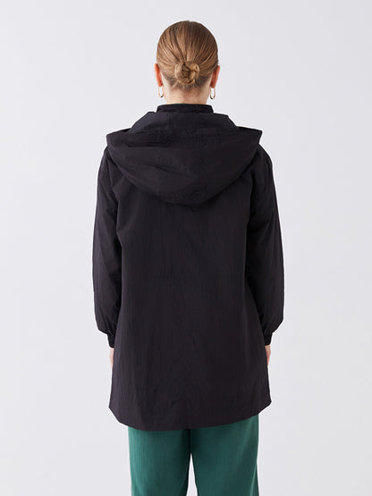 Women's Hooded Plain Raincoat