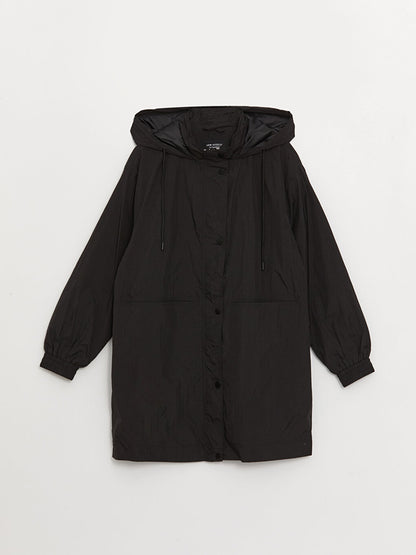 Women's Hooded Plain Raincoat