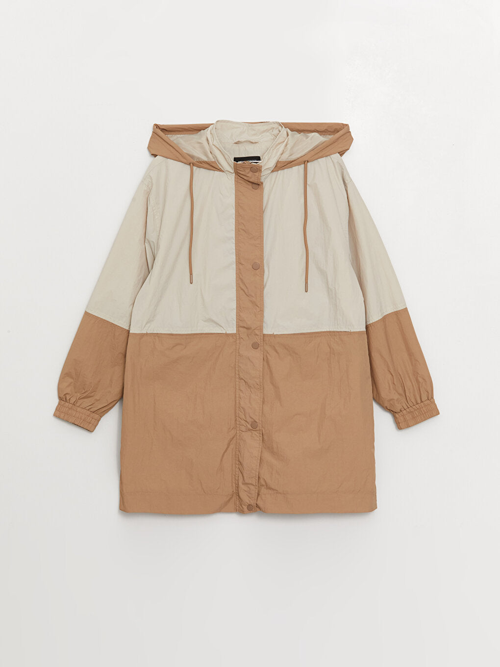 Hooded Color Block Women's Raincoat