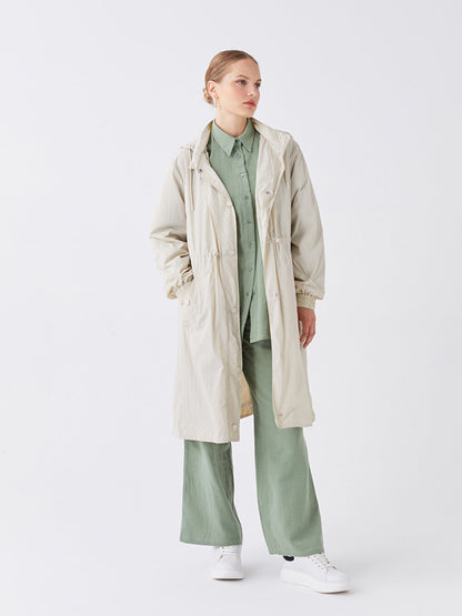 Women's Hooded Plain Raincoat