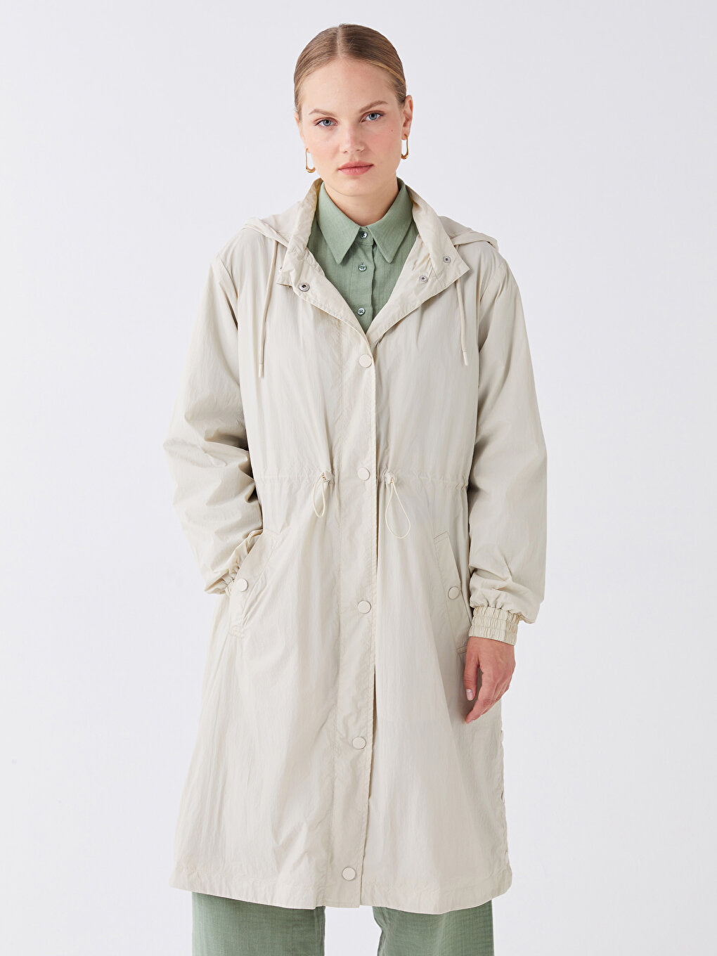 Women's Hooded Plain Raincoat