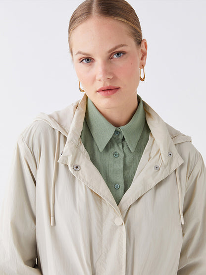 Women's Hooded Plain Raincoat