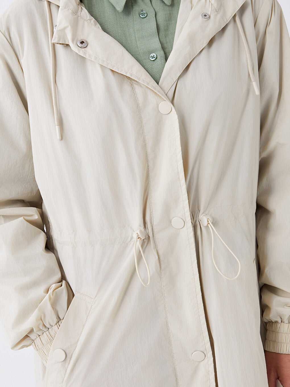 Women's Hooded Plain Raincoat