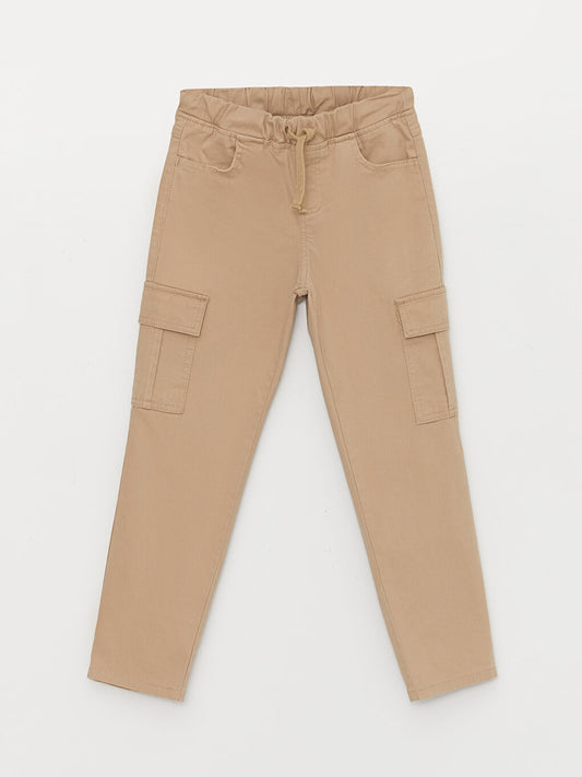 Boys' Cargo Pants with Elastic Waist