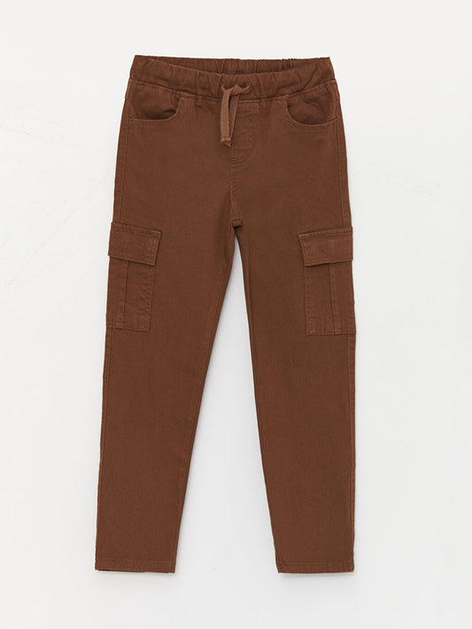 Boys' Cargo Pants with Elastic Waist