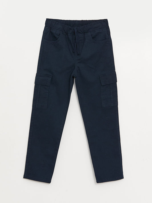 Boys' Cargo Pants with Elastic Waist