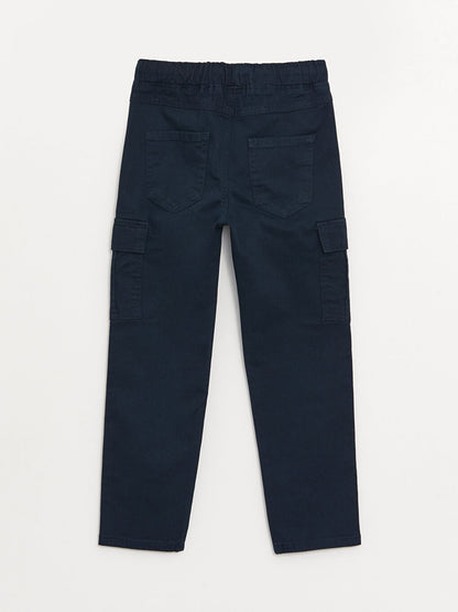 Boys' Cargo Pants with Elastic Waist