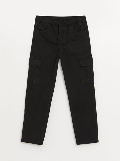 Boys' Cargo Pants with Elastic Waist