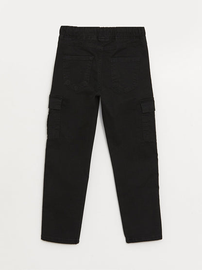 Boys' Cargo Pants with Elastic Waist