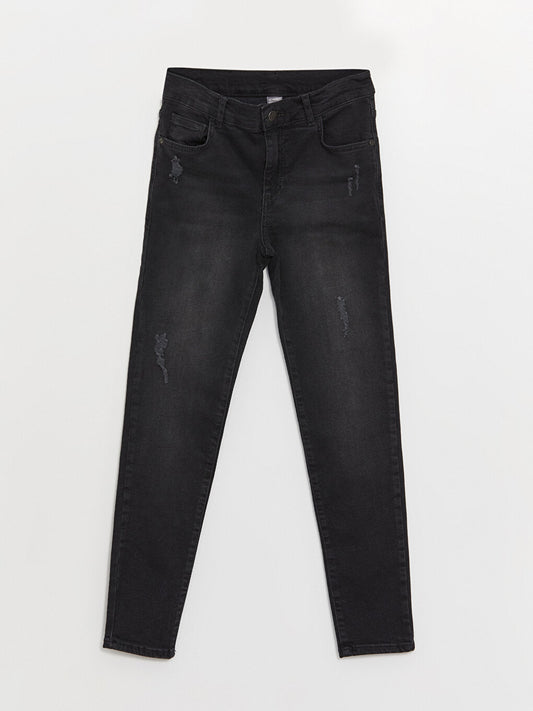 Super Skinny Fit Ripped Detailed Boy's Jean Trousers