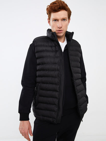 Standard Mold Stand Collar Men's Puffer Vest