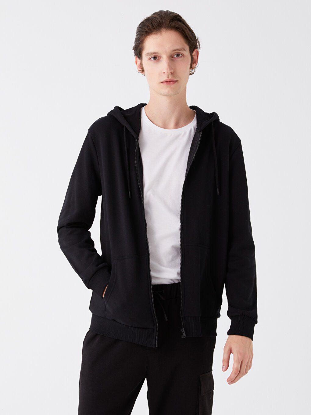 Standard Fit Hooded Men's Sports Cardigan