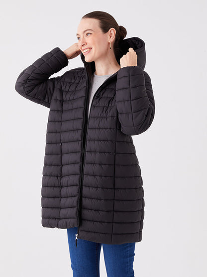 Women's Hooded Plain Puffer Coat