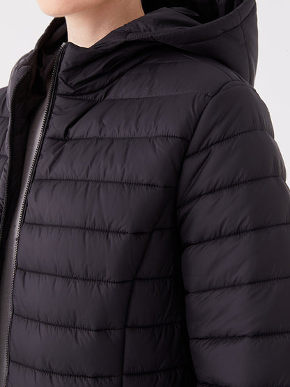 Women's Hooded Plain Puffer Coat