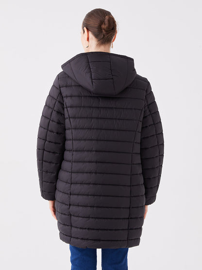 Women's Hooded Plain Puffer Coat