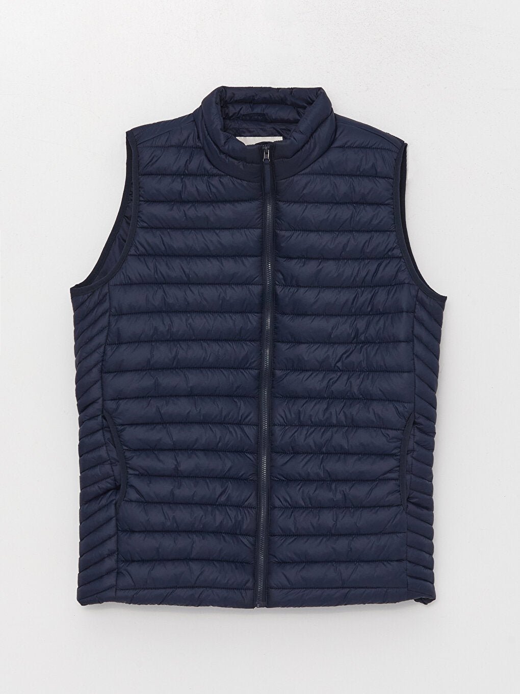 Women's High Collar Plain Puffer Vest