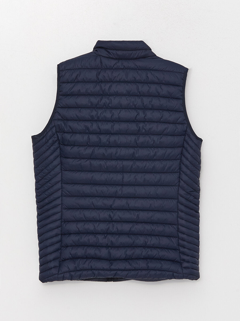 Women's High Collar Plain Puffer Vest