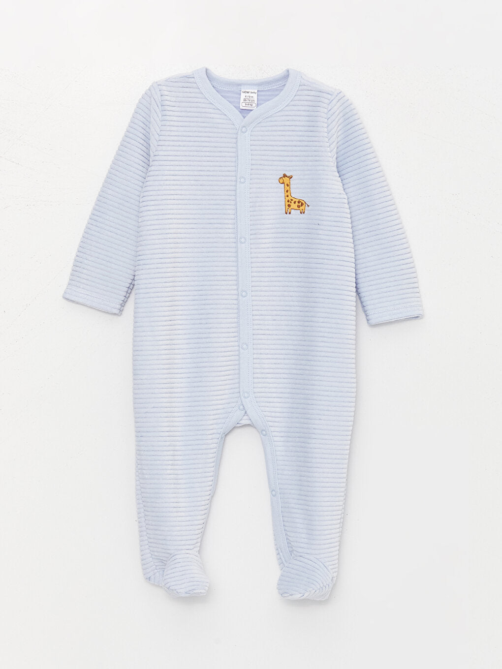 V-Neck Embroidered Velvet Baby Boy Jumpsuit