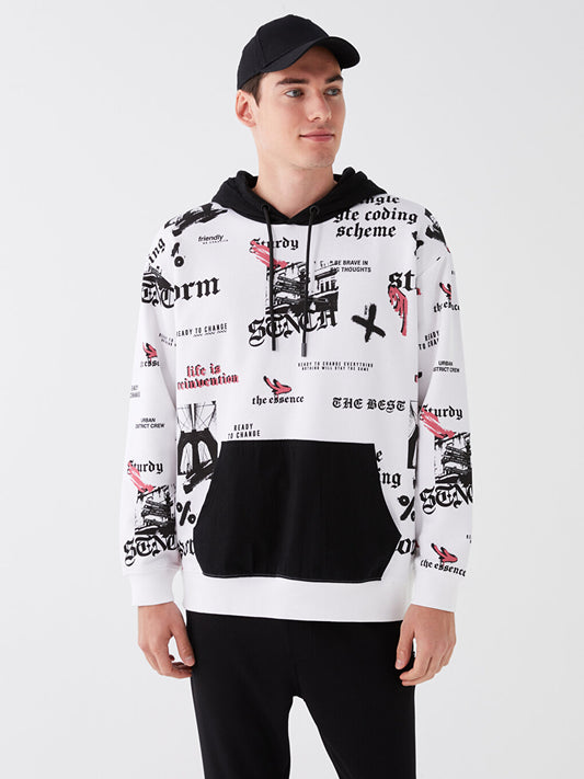 Long Sleeve Printed Men's Hoodie