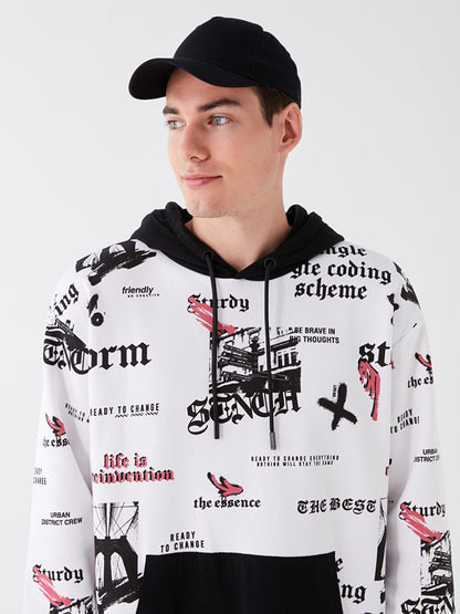 Long Sleeve Printed Men's Hoodie