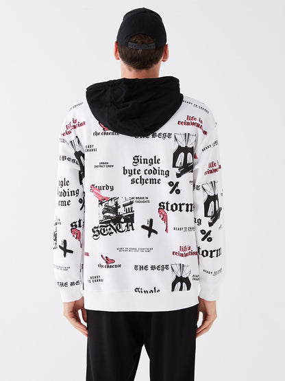 Long Sleeve Printed Men's Hoodie