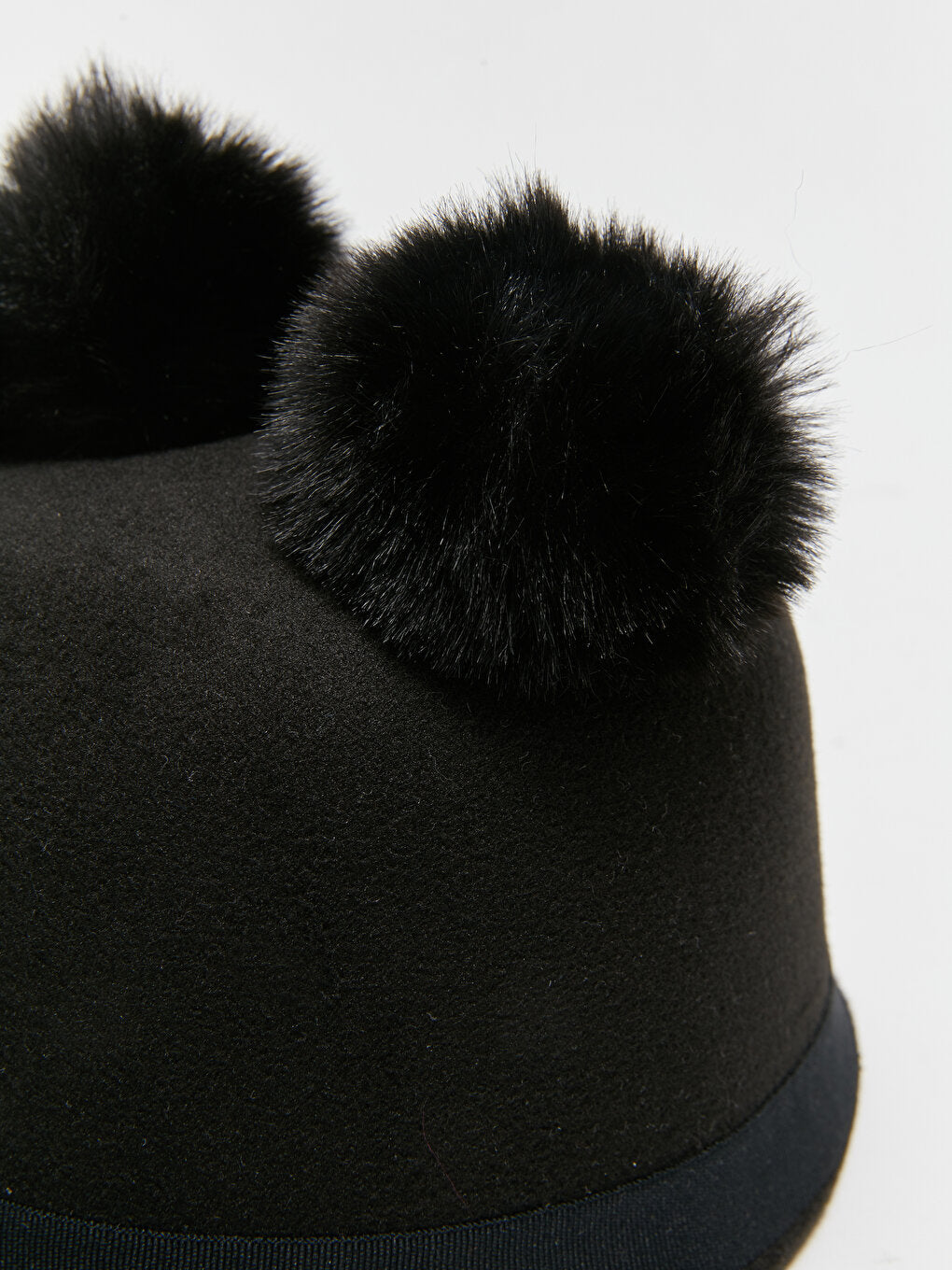 Double Pompom Girl's Cashmere Riding Hat