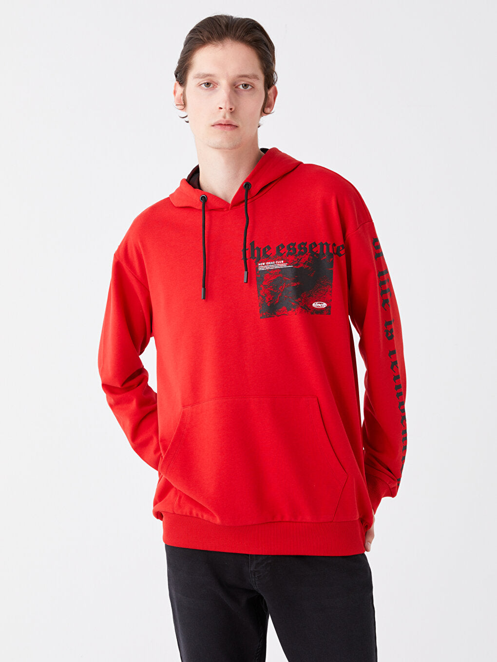 Long Sleeve Printed Men's Hoodie