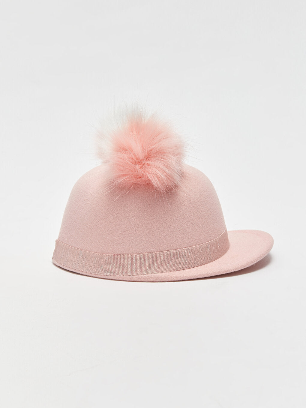 Girl's Pom-pom Cashmere Riding Hat