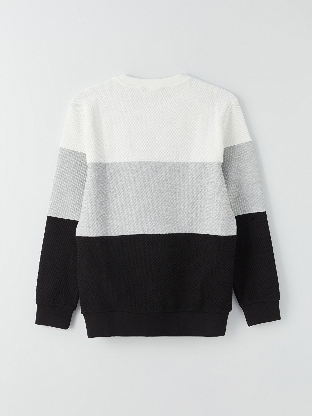 Crew Neck Long Sleeve Color Block Men's Sweatshirt