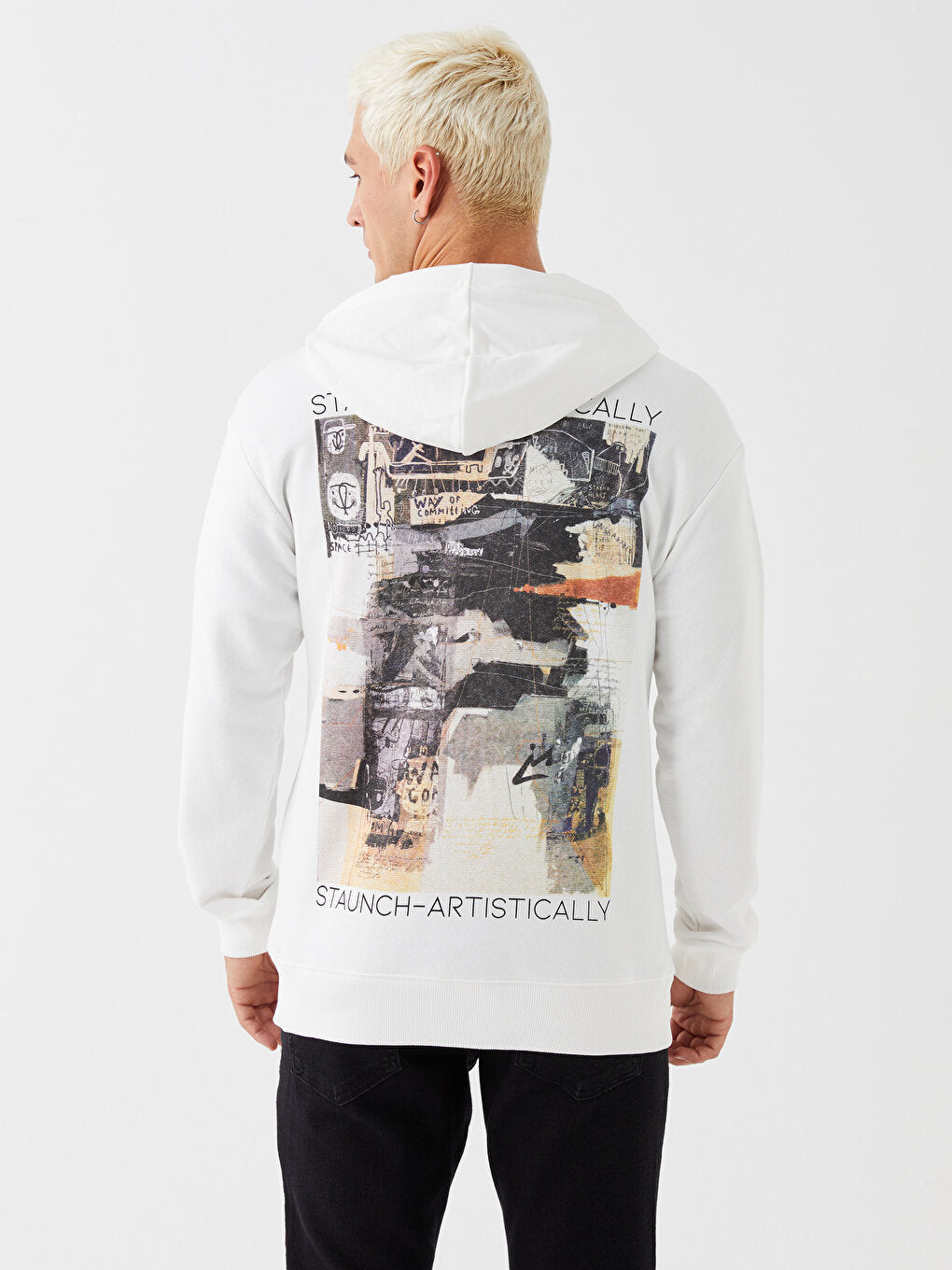 Long Sleeve Printed Men's Hoodie