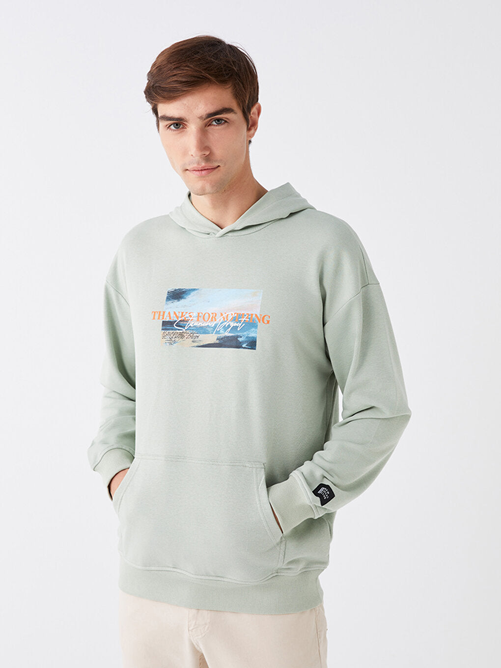 Long Sleeve Printed Men's Hoodie