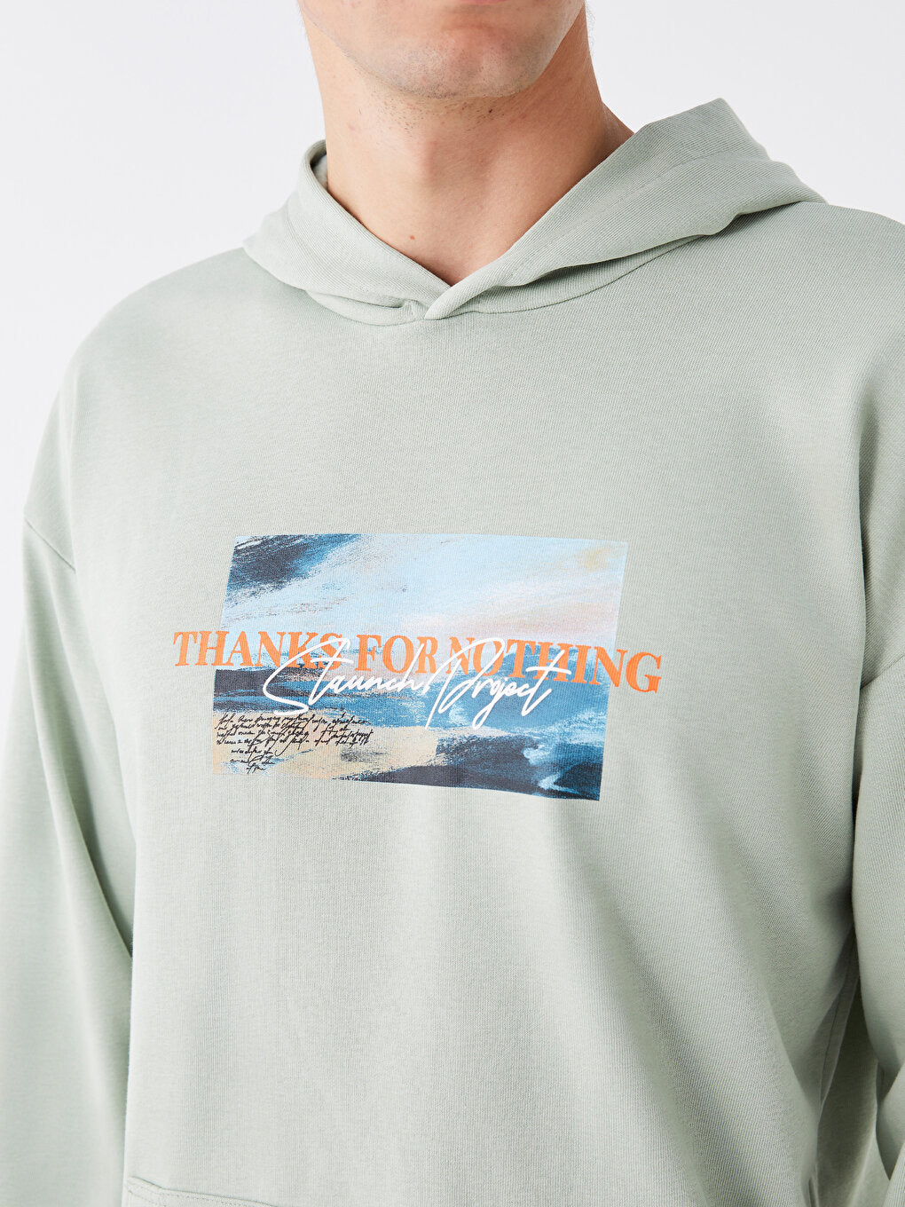 Long Sleeve Printed Men's Hoodie