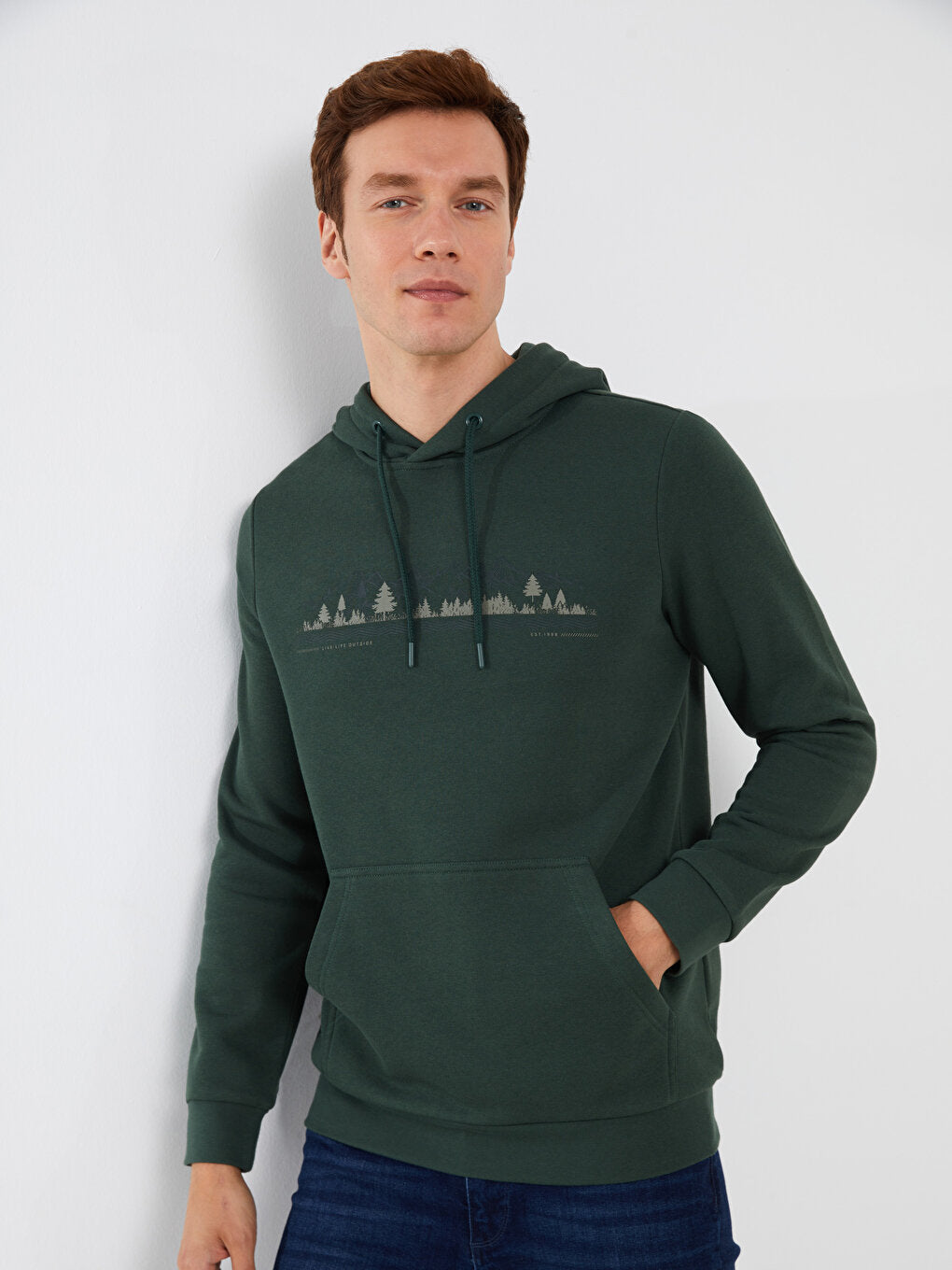 Long Sleeve Printed Men's Hoodie