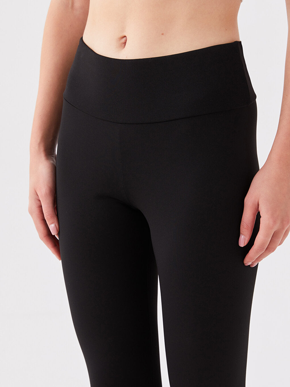 Women's Plain Thermal Leggings with Elastic Waistband