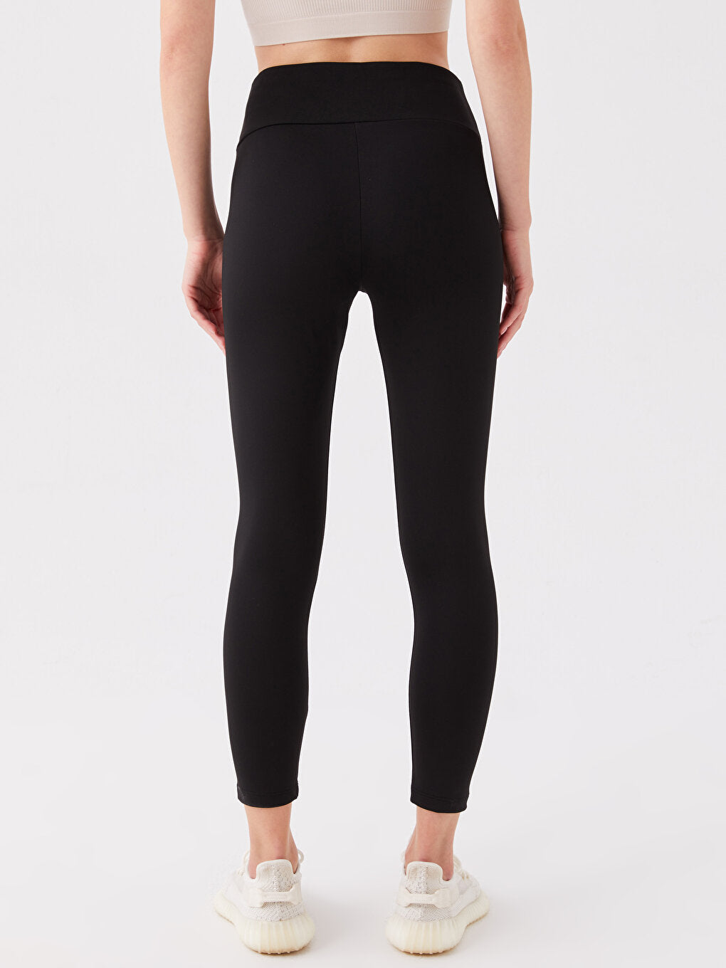 Women's Plain Thermal Leggings with Elastic Waistband