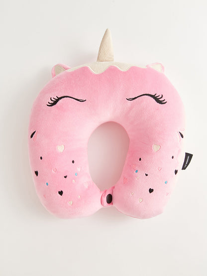 Embroidered Girl's Neck Pillow